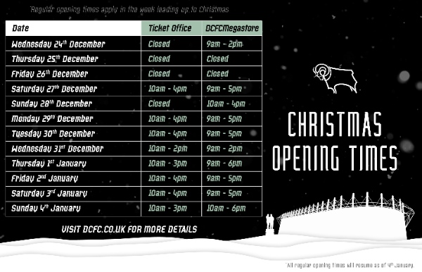 德比郡圣诞节营业时间：售票处与大型商店安排详解